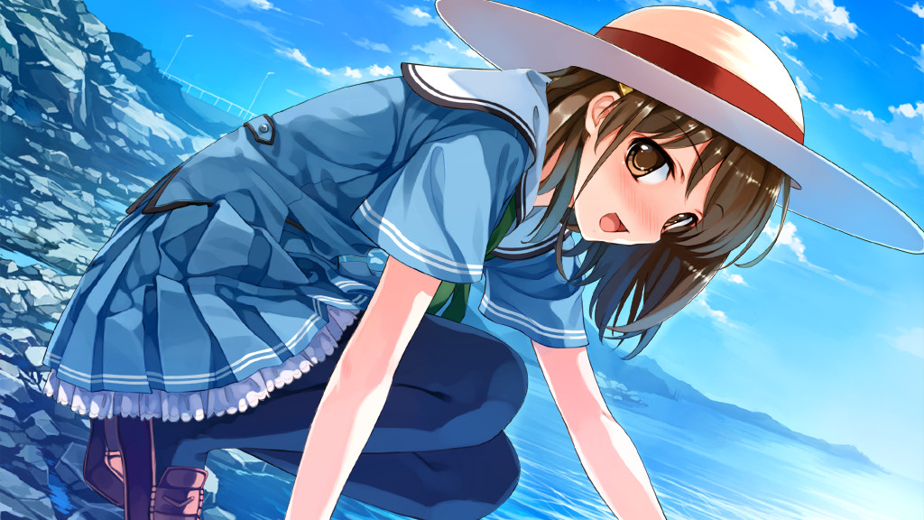 离水平线还有多远？-深蓝的天空和洁白的翅膀-